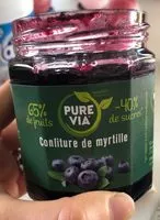 Mängden socker i Confiture de myrtille