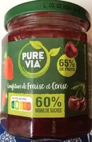 Mängden socker i Confiture de fraise et cerise