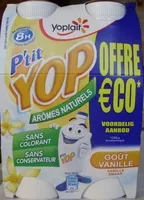 Mängden socker i P'tit Yop, Goût Vanille (Offre €co)
