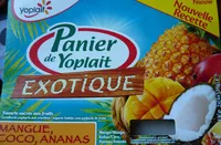 Mängden socker i Panier de Yoplait Exotique (Ananas, Coco, Mangue) 8 Pots