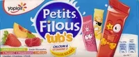 Mängden socker i Petits Filous tub's (3 Fraises, 3 Framboises, 3 Pêches)