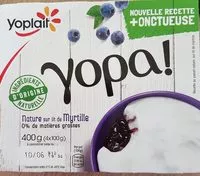 Mängden socker i Recette au yaourt nature, sur lit de myrtille