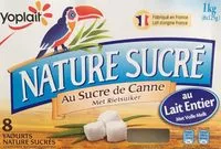 Mängden socker i Yaourts Nature Sucré Au Sucre de Canne