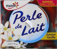 Mängden socker i Perle de Lait  (Saveur Vanille) 8 Pots