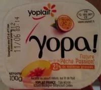 Mängden socker i Yopa Nature sur Lit de Pêche Passion