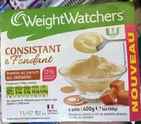 Mängden socker i Consistant & Fondant : Recette au yaourt au caramel (0 % MG) 4 pots