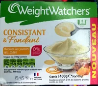 Mängden socker i Consistant & Fondant : Recette au yaourt au miel (0 % MG) 4 pots