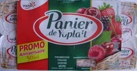 Mängden socker i Panier de Yoplait (Framboise, Fraise, Cerise, Mûre) 8 Pots