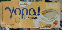 Mängden socker i Yopa! craquant sur lit de graines & ananas pomme banane