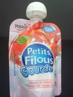 Mängden socker i Petit Filou Gourde Fraise 80G