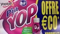 Mängden socker i Yoplait P'tit Yop goût fruits rouges