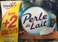 Mängden socker i Yaourts sur lit de caramel Perle de Lait