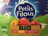 Mängden socker i Petits filous Bio - Fraise, Abricot & Fruits rouges