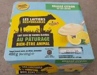 Mängden socker i Yaourt brassé sucré, au citron, aromatisé