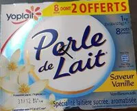 Mängden socker i Perle de lait Vanille 8 x 125 g dont 2 offerts