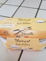 Mängden socker i Yaourt au lait entier vanille