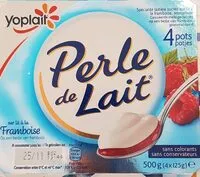 Mängden socker i Perle de lait sur lit à la framboise