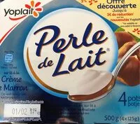 Mängden socker i Perle de lait sur lit à la crème de marron