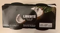 Mängden socker i Liberté noix de coco