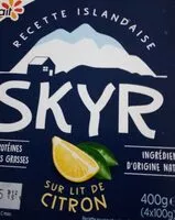 Mängden socker i Skyr sur lit de citron