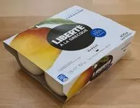 Mängden socker i Liberté à la grecque sur lit à la mangue 4 x 100 g