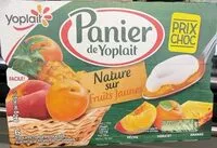 Mängden socker i Panier de Yoplait - Nature sur Fruits Jaunes Pêche Abricot Ananas 6 x 140 g