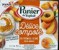 Mängden socker i Délice comporté Pêche Abricot 4 x 100 g