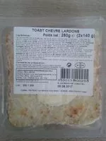 Mängden socker i Toast chèvre Lardons