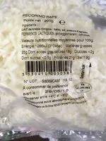Mängden socker i Pecorino rape
