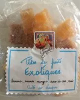 Mängden socker i Pâtes de fruits exotiques