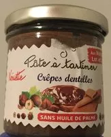 Mängden socker i Pâte à tartiner crêpes dentelles