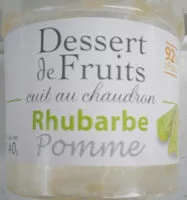 Mängden socker i Dessert de rhubarbe et pommes
