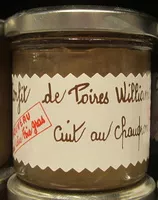 Mängden socker i Confit de poire Williams cuit au chaudron