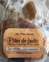 Mängden socker i Pâtes de fruits
