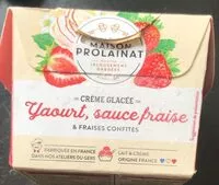 Mängden socker i Creme glace yaourt sauce fraise