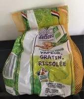 Mängden socker i Pomme de terre vapeur gratin rissolée