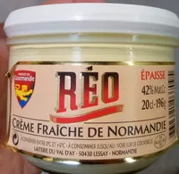 Mängden socker i Crème fraîche de Normandie (42 % MG)