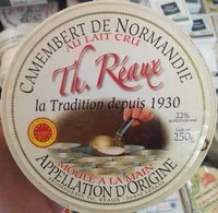 Mängden socker i Camembert de Normandie au lait cru (22% MG)