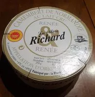 Mängden socker i Camembert de Normandie au lait cru