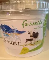 Mängden socker i Faisselle au lait de montagne bio