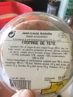 Mängden socker i Fromage de tête