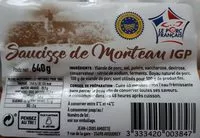 Mängden socker i Saucisse de morteau