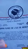 Mängden socker i Coppa fumée de l'île de beauté