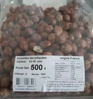 Mängden socker i Noisettes décortiquées