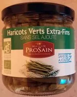 Mängden socker i Haricots verts Extra Fins sans sel ajouté
