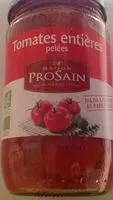 Mängden socker i Tomates entières pelées