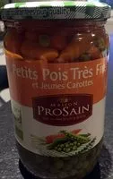 Mängden socker i Petits pois très fins préparés et jeunes carottes