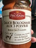 Mängden socker i Sauce Bolognaise Aux Trois Poivres