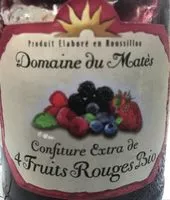 Mängden socker i Confiture Extra de 4 fruits rouges Bio