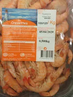 Mängden socker i Les Crevettes Entières-cuites